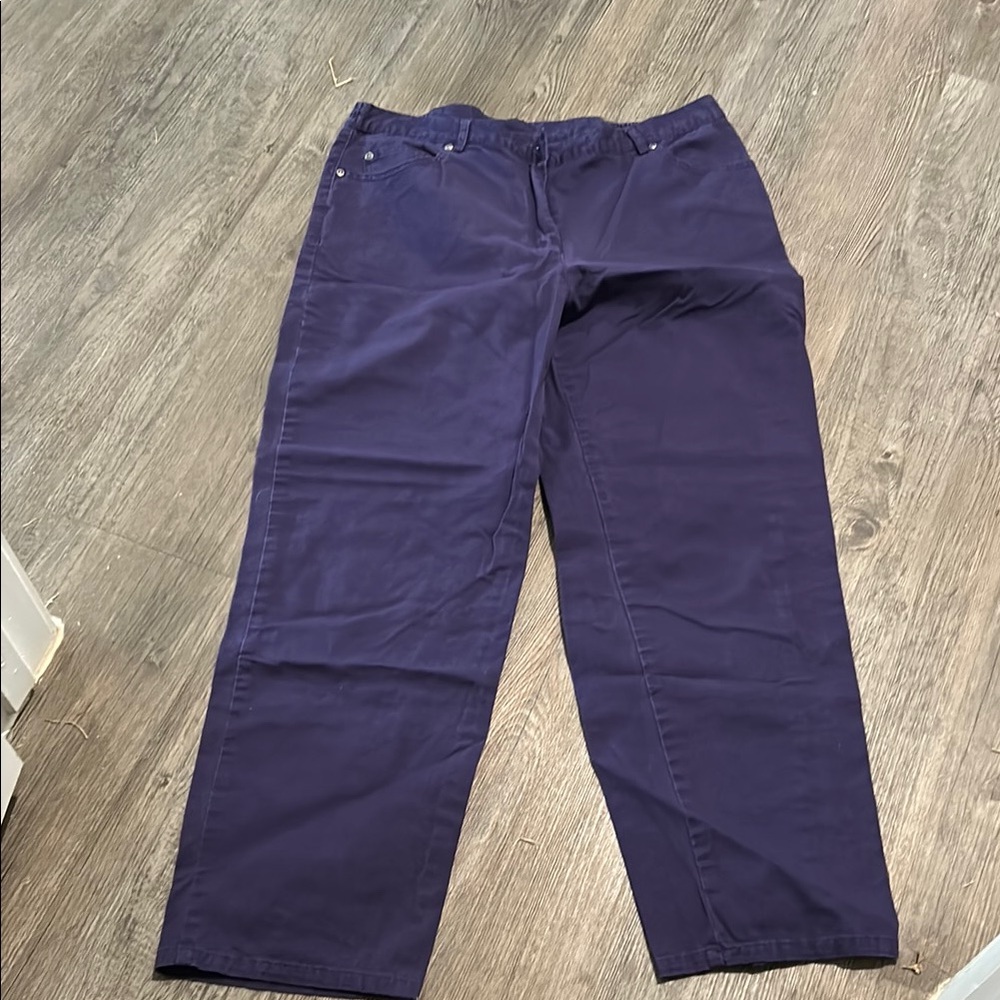 Ruby Rd. Purple Straight Leg Jeans Smooth Finish